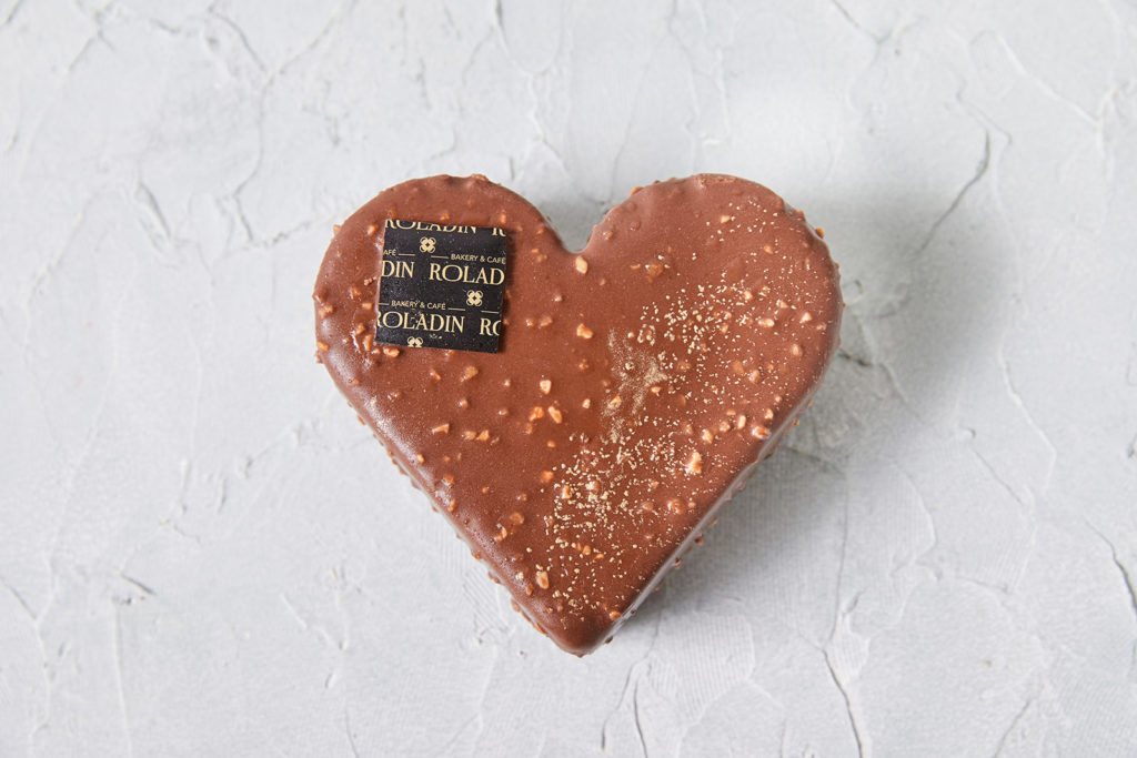 קינוח שוקולד בצורת לב של רולדין
